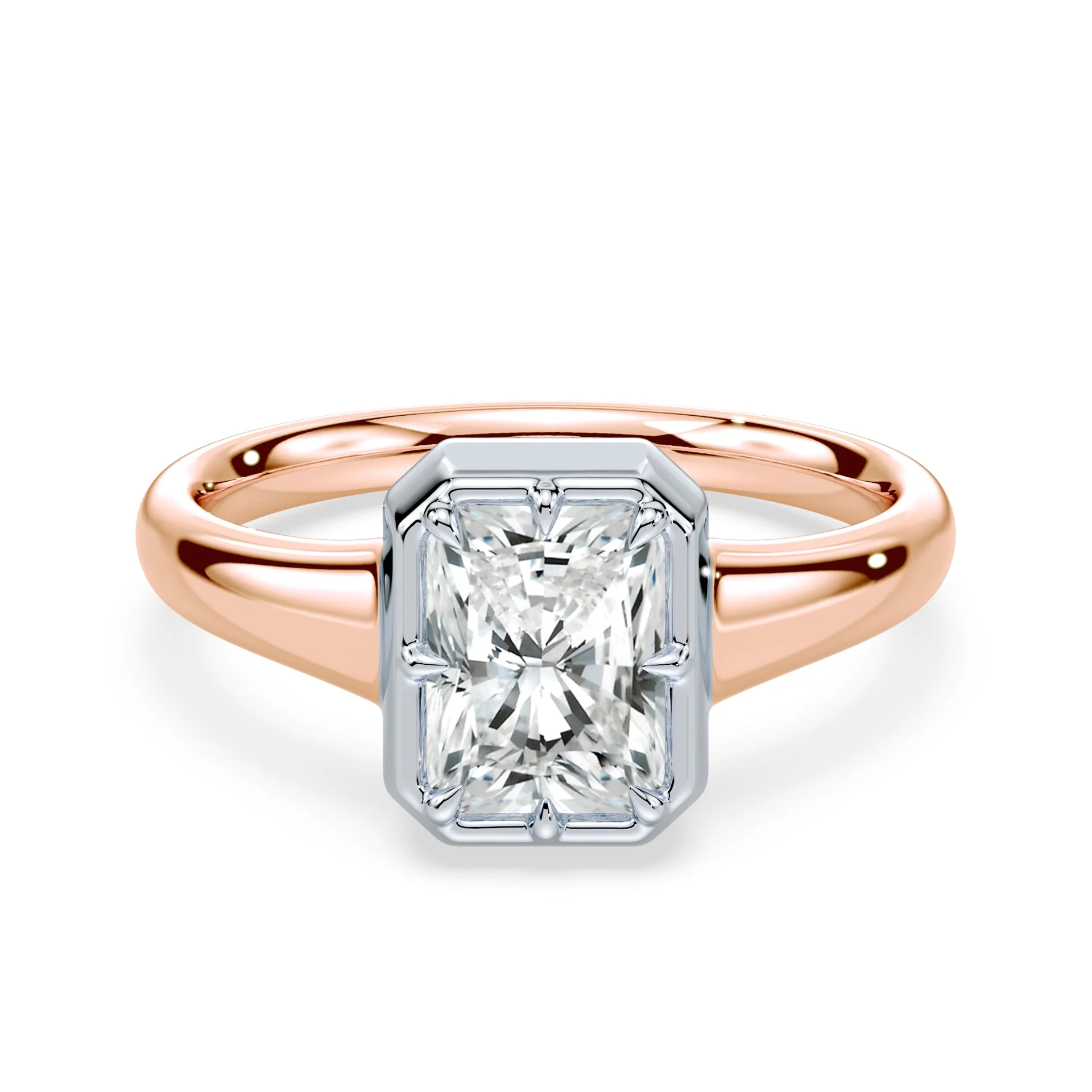 Two Tone Rose Gold Engagement Rings